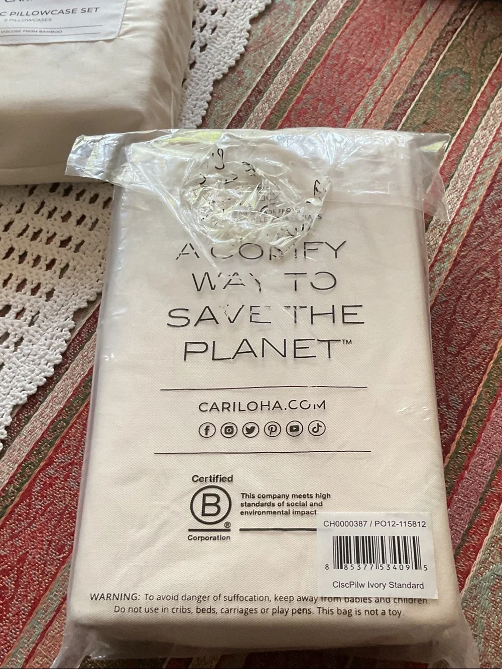 Cariloha Classic Pillowcase Set - Cream Bamboo Viscose